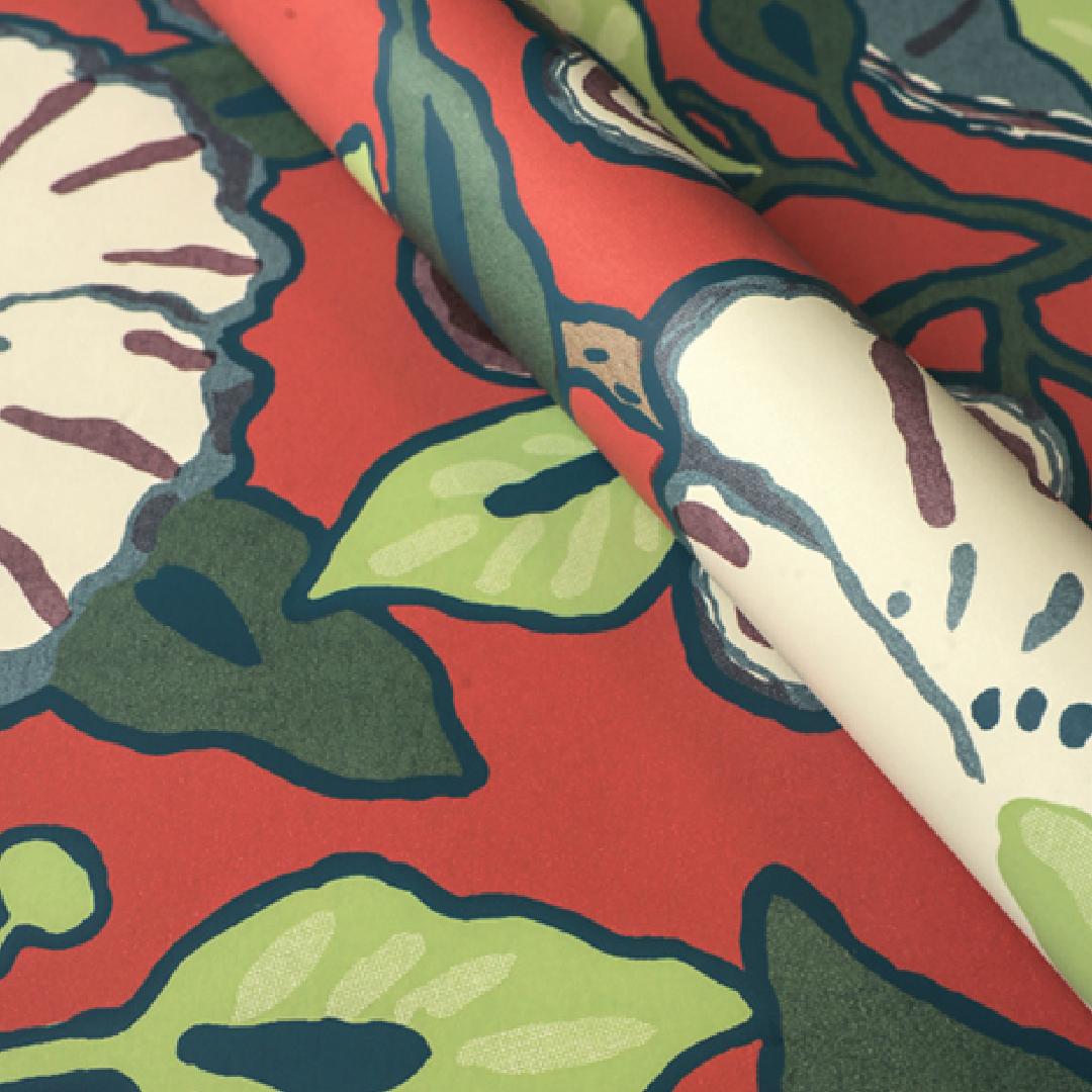 Crimson Tropical Flora